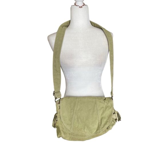 Y2K fossil olive green messenger, Crossbody purse - Picture 1 of 8
